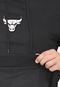 Moletom Flanelado Fechado New Era Chicago Bulls Preto - Marca New Era