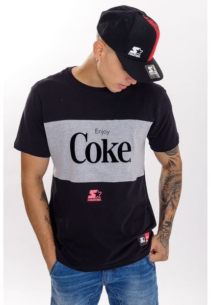 Camiseta Starter Especial Collab Coca Cola Cut Coke Preta - Marca STARTER