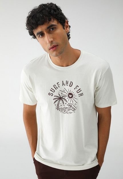 Camiseta Hang Loose Slim Estampada Off White - Marca Hang Loose