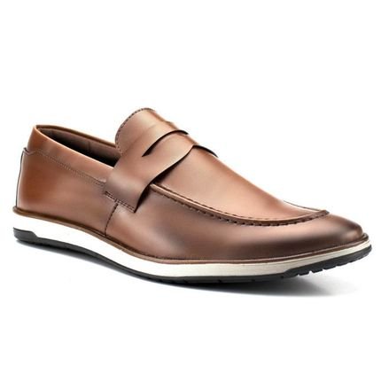 Sapato Masculino Casual Conforto Moderno Brogue Caramelo 37 - Marca BREFFER