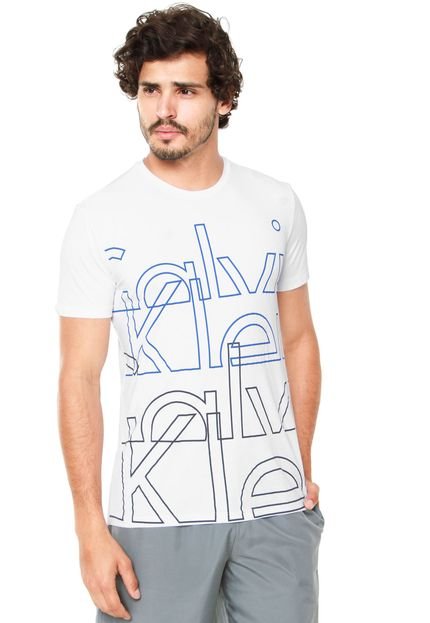 Camiseta Calvin Klein Performance Estampa Frontal Branca - Marca Calvin Klein Performance