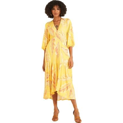 Vestido Estampado Forum VE23 Amarelo Feminino - Marca Forum