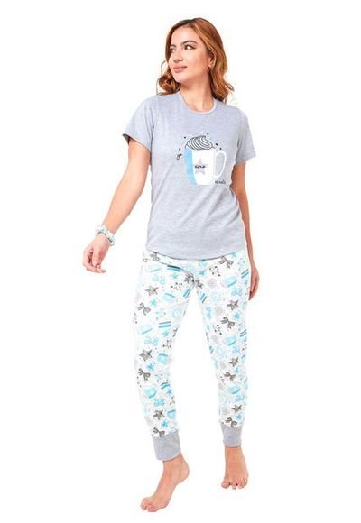 Pijama Mujer Hanna Gris Medio Santana Compra Ahora Dafiti Colombia