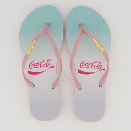 Chinelo Coca Cola Elilia Metallic Feminino - Marca Coca-cola