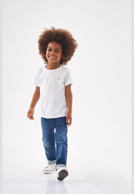 Calça em Jeans Infantil para Menino Up Baby Azul Escuro - Marca Up Baby