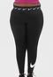 Legging Nike Sportswear W Nsw Club Hw Swsh Plus Preta - Marca Nike Sportswear