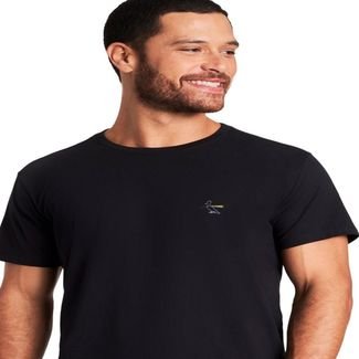 Camiseta O Lado Escuro Da Lua Escudo Reserva Preto