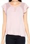 Blusa Kaliska Lace Up Rosa - Marca Kaliska