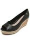 Peep Toe Couro Bottero Espadrille Preto - Marca Bottero