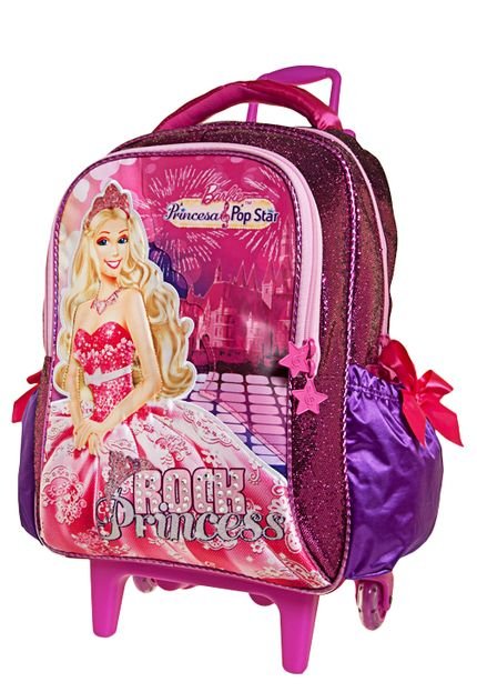 Mochilete Barbie A Princesa e A Pop Star G Rosa - Marca Barbie