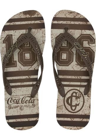Chinelo Coca Cola Shoes 1886 Marrom