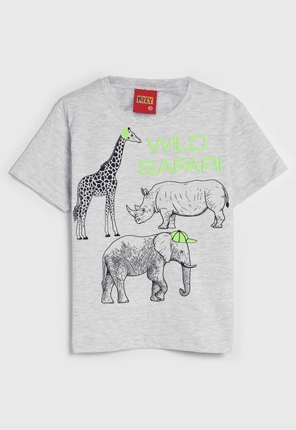 Camiseta Kyly Infantil Safari Cinza - Marca Kyly