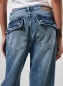 Calça Jeans Baggy Cintura Baixa Amarração - Marca Youcom