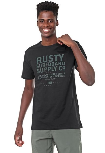 Camiseta Rusty Silk Genuine Preta - Marca Rusty
