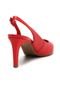 Scarpin Couro Bottero Slingback Vermelho - Marca Bottero