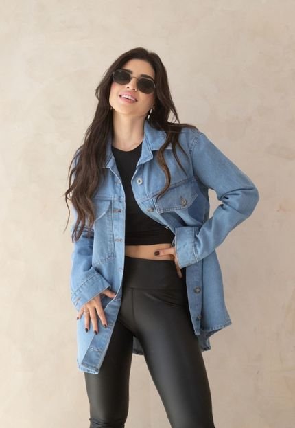 Jaqueta Jeans Over Sized Máx - Marca Cia do Vestido