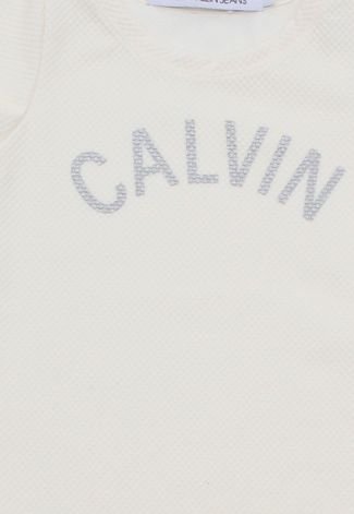 Vestido Calvin Klein Kids Logo Branco