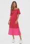 Vestido Malwee Midi Canelado Vermelho - Marca Malwee