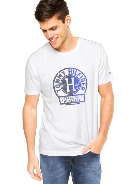 Camiseta Manga Curta Tommy Hilfiger Berny Estampada Branca - Marca Tommy Hilfiger