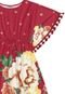 Vestido Nanai Manga Curta Vermelho Floral - Marca NANAI BY KYLY