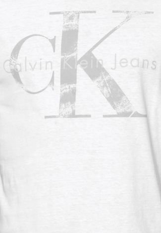 Camiseta Calvin Klein Jeans Estampada Branca