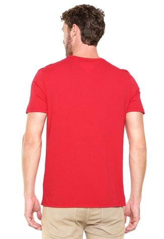 Camiseta Tommy Hilfiger Recortes Vermelha
