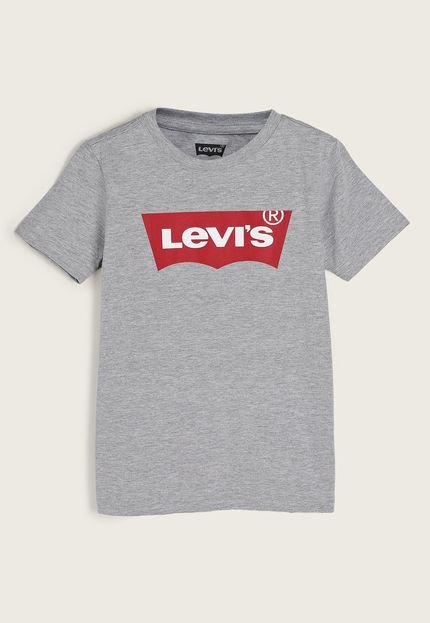 Camiseta Infantil Levis Logo Cinza - Marca Levis