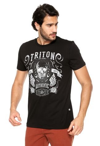 Camiseta Triton Estampa Preto