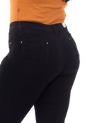 Calça Jeans Feminina Elegante Plus Size Preta Com Cinta Lipo Confortável Tecido Premium - Marca GARAIS MODA