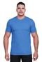 Camiseta Masculina Kit 2 Em Algodão 30.1 Camisa Gola Redonda Básica Lisa Macia Casual Techmalhas Roxo/Azul Royal - Marca TECHMALHAS