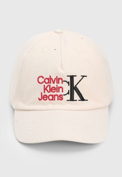 Boné Calvin Klein Jeans Logo Off-White - Marca Calvin Klein Jeans