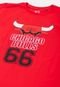 Camiseta NBA Juvenil Half Logo Chicago Bulls Vermelha - Marca NBA