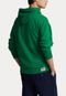 Blusa de Moletom Flanelada Fechada Polo Ralph Lauren Logo Bordado Verde - Marca Polo Ralph Lauren