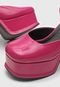 Scarpin Dafiti Shoes Meia Pata Amarração Rosa - Marca DAFITI SHOES