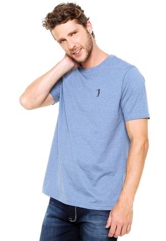 Camiseta Aleatory Bordado Azul