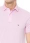 Camisa Polo Tommy Hilfiger Reta Logo Rosa - Marca Tommy Hilfiger