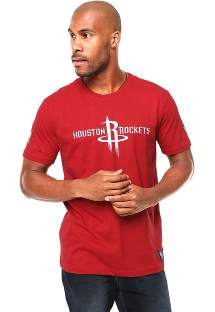 Camiseta New Era Logo Houston Rockets Vermelha - Marca New Era