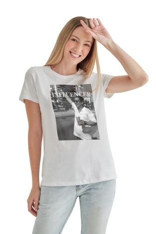 Camiseta Feminina Zeca Influencer Meme Reserva Branco