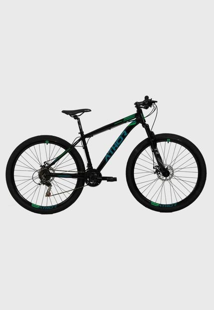 Bicicleta Top Aro 29 Android 21V Tourney Preta/Verde/Azul T19 Athor Bikes - Marca Athor