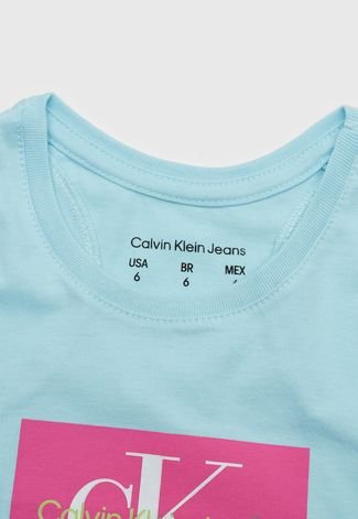 Regata Infantil Calvin Klein Kids Logo Azul