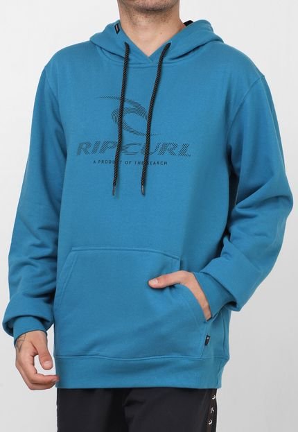 Moletom Flanelado Fechado Rip Curl Icon Stripe Azul - Marca Rip Curl