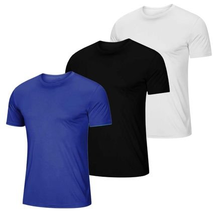 Kit 3 Camiseta Masculina Esportiva Dry Camisa Gola Redonda Lisa - Marca Opice