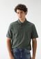 Camisa Polo Ellus Reta Piquet Friso Verde - Marca Ellus