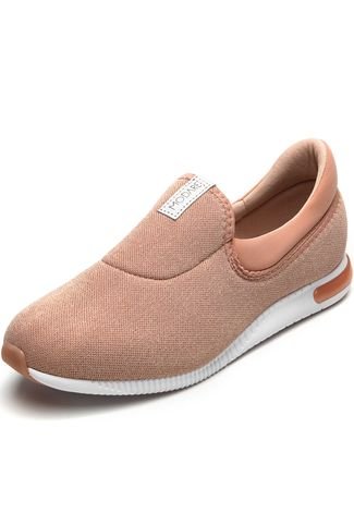 Slip On DAFITI SHOES Logo Nude - Compre Agora