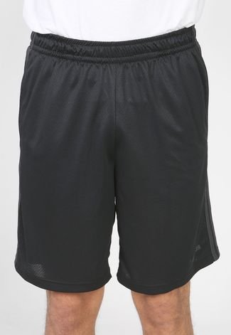 Bermuda Adidas 3S Masculina - Preto+Cinza