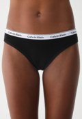 Kit 4pçs Calcinha Calvin Klein Underwear Tanga Logo Preta - Marca Calvin Klein Underwear