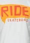 Camiseta Ride Skateboard Funny Ballon Branco - Marca Ride Skateboard