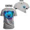 Camiseta Plus Size Algodão Estampada Premium Urso Zumbi Frente Costas - Cinza - Marca Nexstar