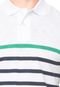 Camisa Polo Malwee Faixas Branca - Marca Malwee