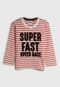 Camiseta Fakini Infantil Full Print Off-White/Vermelho - Marca Fakini